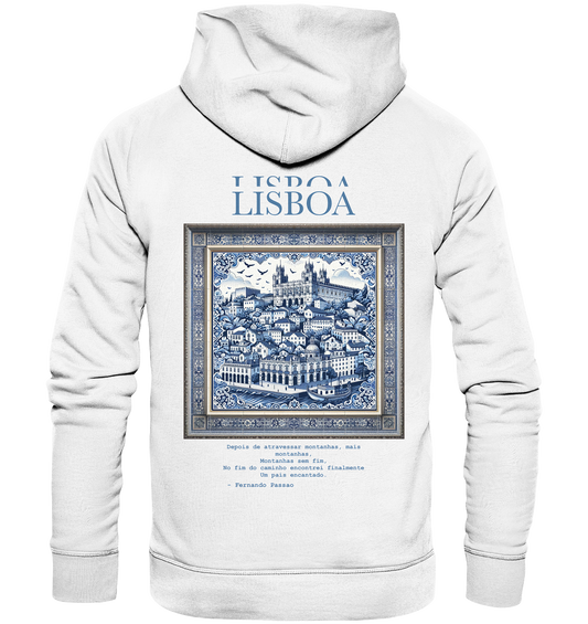Lisboa Azulejo Style Organic Hoodie - LICK A' ROLL